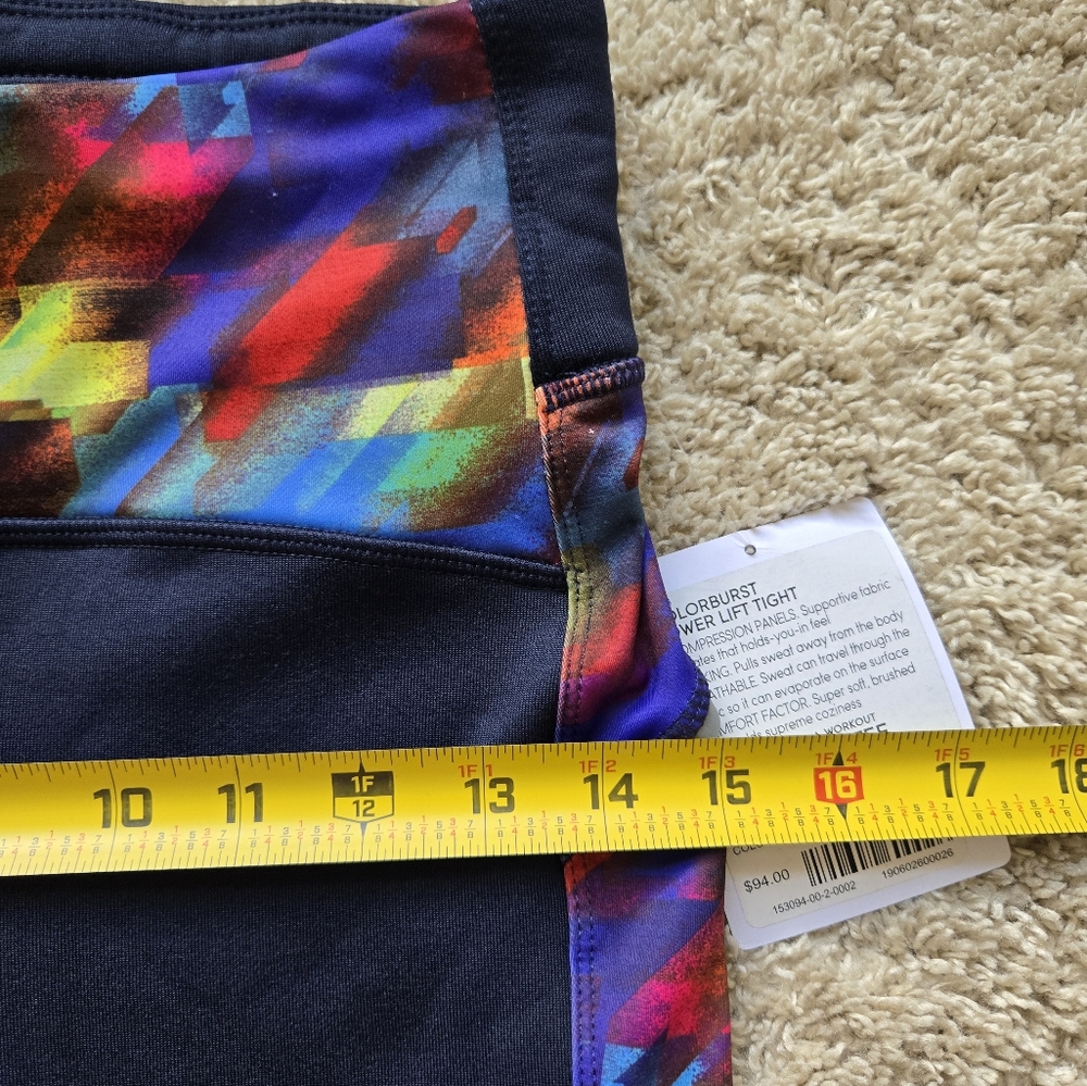 Athleta colorburts power lift tight fleece thermal leggings womens S - Picture 12 of 12